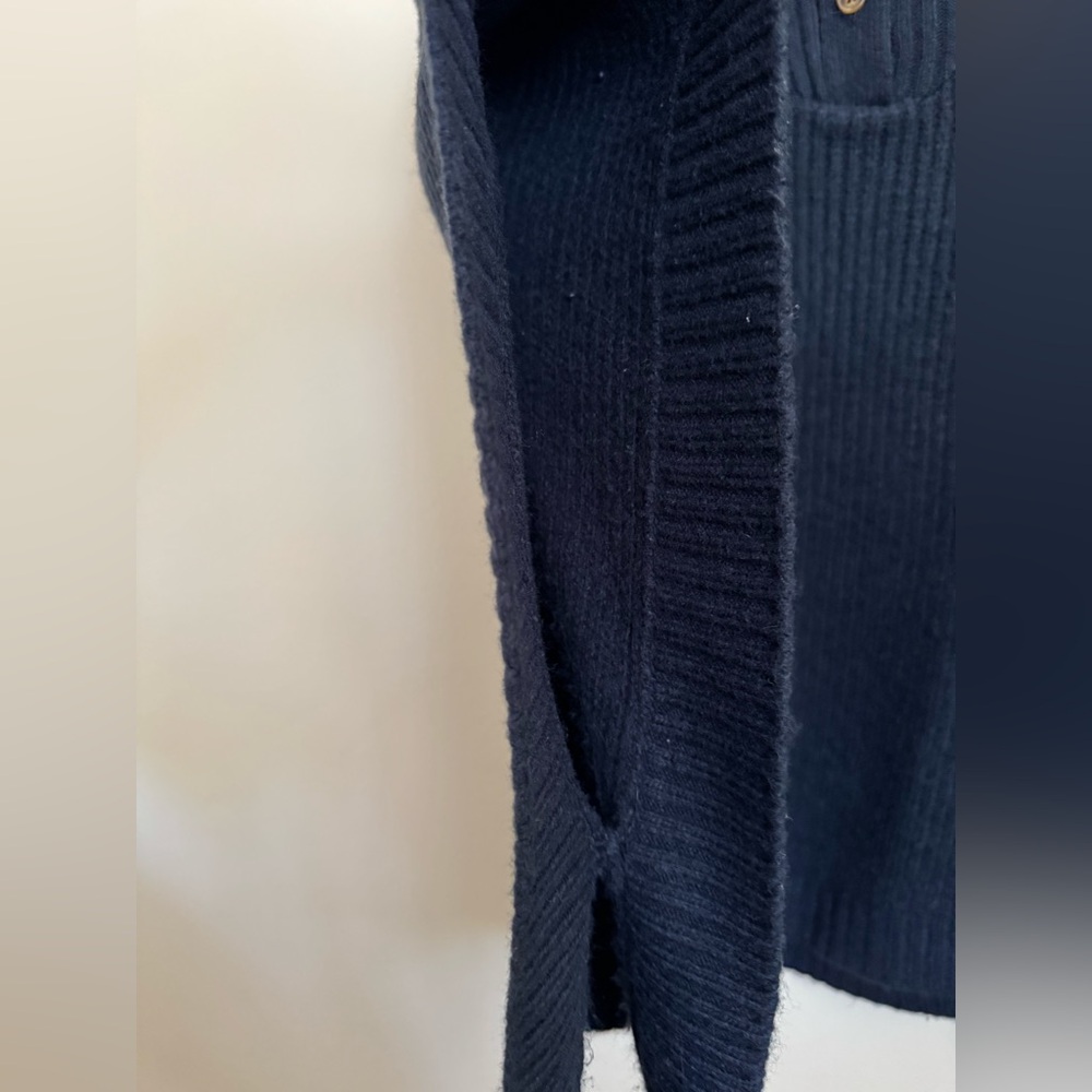 LOFT women's turtleneck poncho sweater with button details - Picture 6 of 8